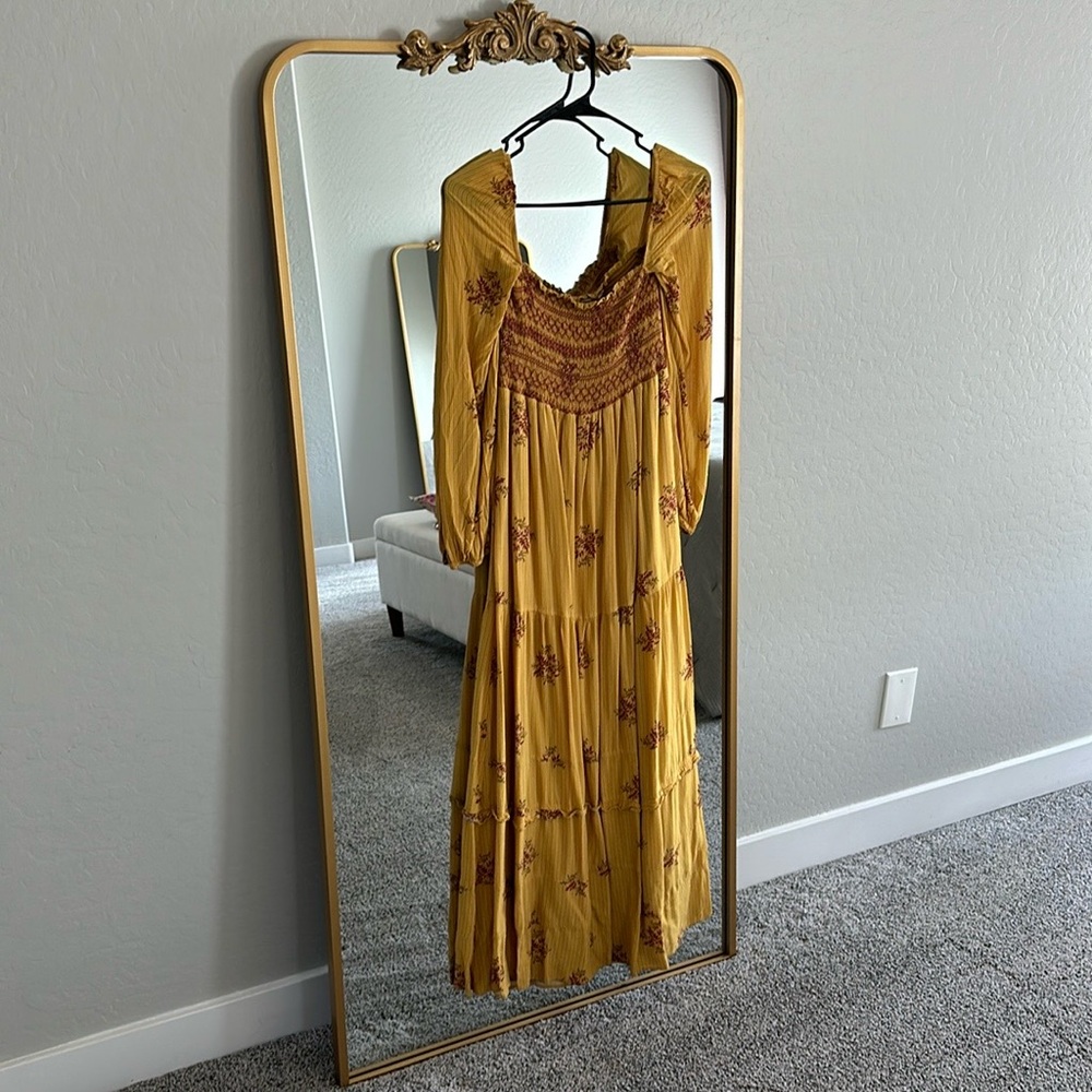 Anthropology Dolan Stratton Smocked Maxi dress
